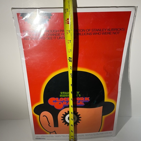 Vintage 1995 Poster re-make of the 1971 Stanley Kubrick Movie Clockwork Orange! - Picture 5 of 6